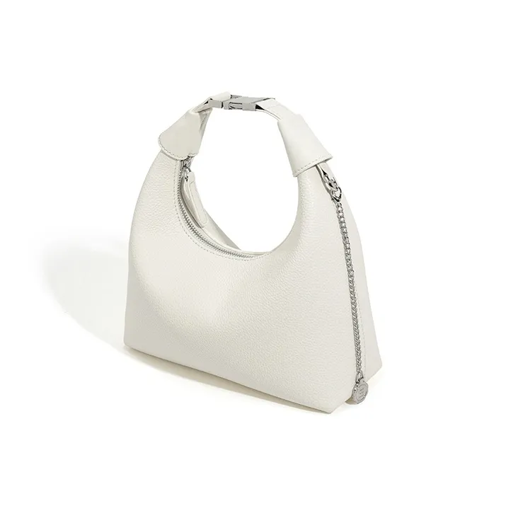 Vigno Synthetic Leather Shoulder Bag Crossbody Bag Women's Ecru/Pink/Elephant Gray/Black-14