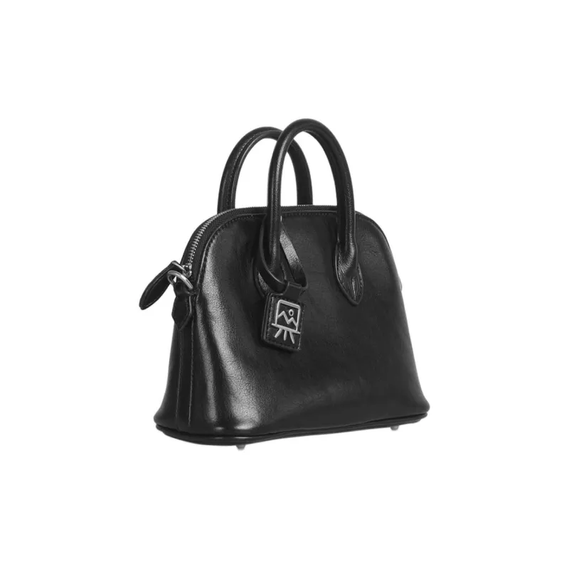 Kikawa Card PU Dome Bag, One Shoulder Handbag Small Size Women's Black-2