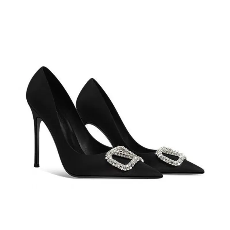 NTOZE Slim Heel High Heels Women's Black Gift Box Set-2