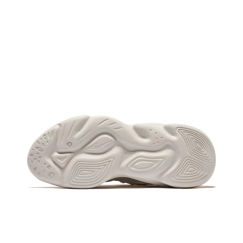 Erke Wear Resistant Breathable Height Increasing Low Top Casual Shoes Women's Pale Gray Microcrystalline White-4