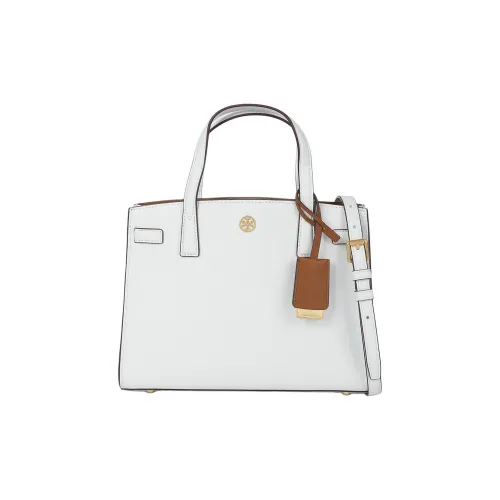 TORY BURCH Walker Leather Briefcase, Handbag, Shoulder Bag, Crossbody Bag Trumpets Women's White