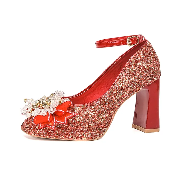 Dunnu Chunky Heel High Heels Women's-0
