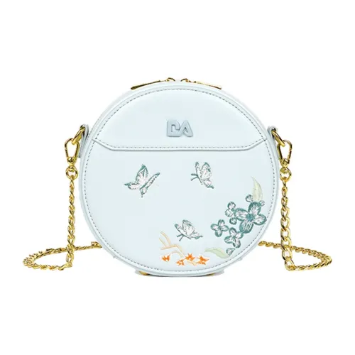 DAPHNE PU Small Round Bag Shoulder Bag Regular Women's Blue/White