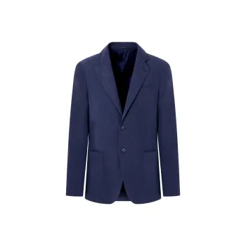 GIORGIO ARMANI Upton Line Single breasted Jacket In Linen Canvas