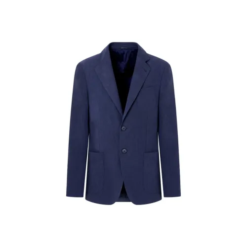 GIORGIO ARMANI Upton Line Single breasted Jacket In Linen Canvas