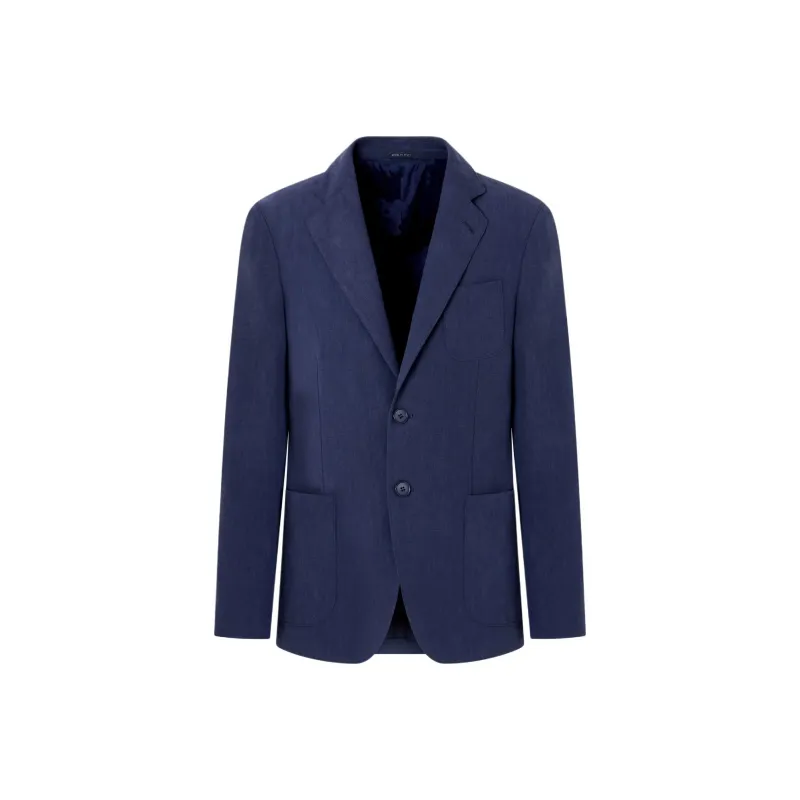 GIORGIO ARMANI Upton Line Single breasted Jacket In Linen Canvas-0