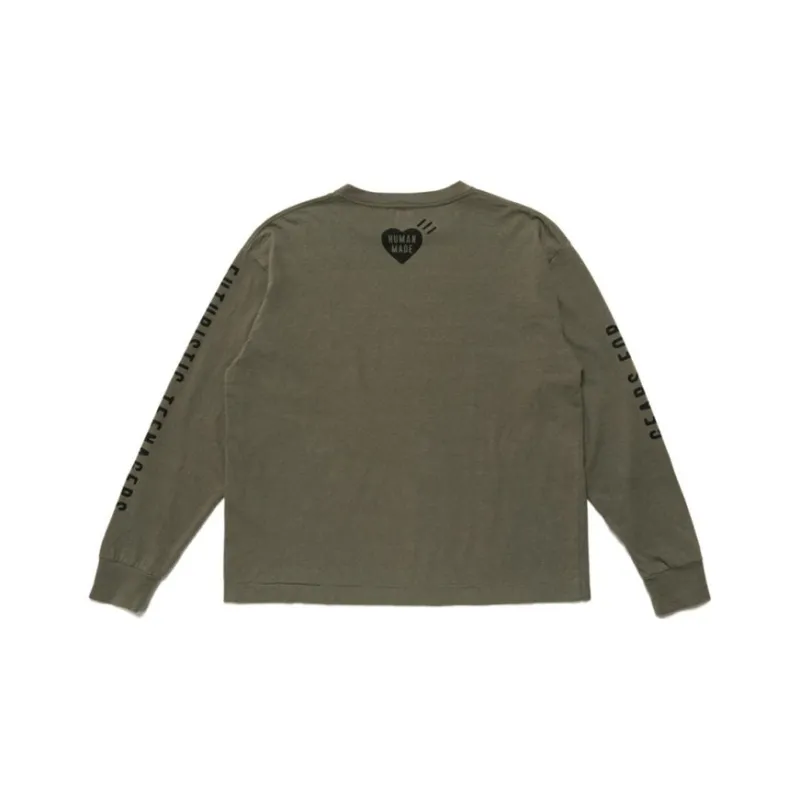 HUMAN MADE T Shirts Men Army Green-0
