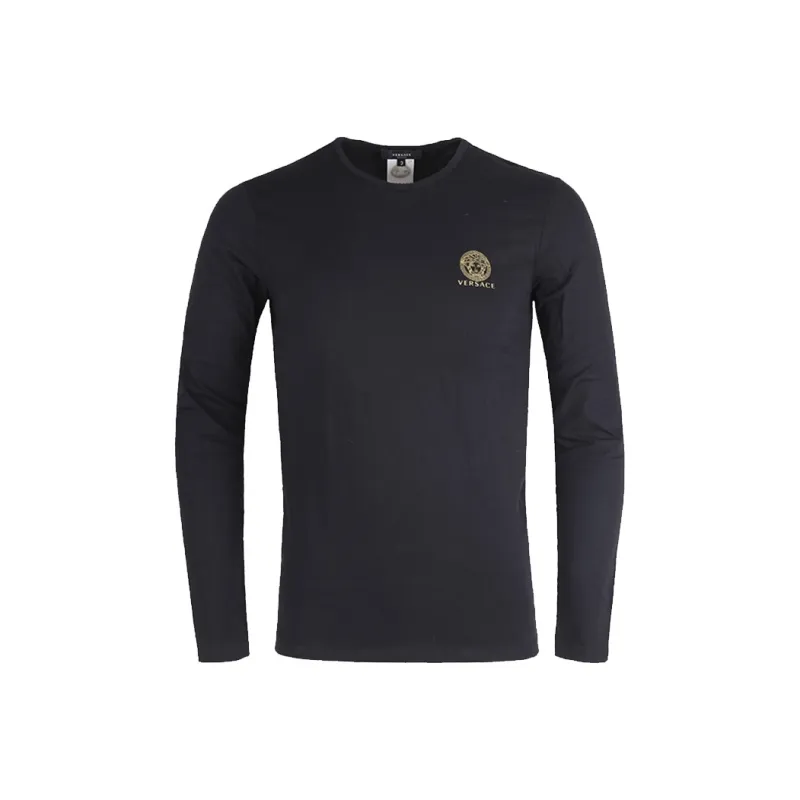 VERSACE Logo print Long sleeved T shirt-0