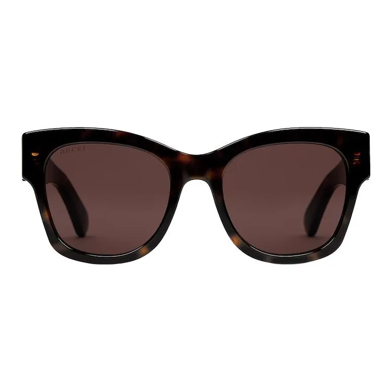 GUCCI Acetate Butterfly Sunglasses Women's Tortoiseshell-0