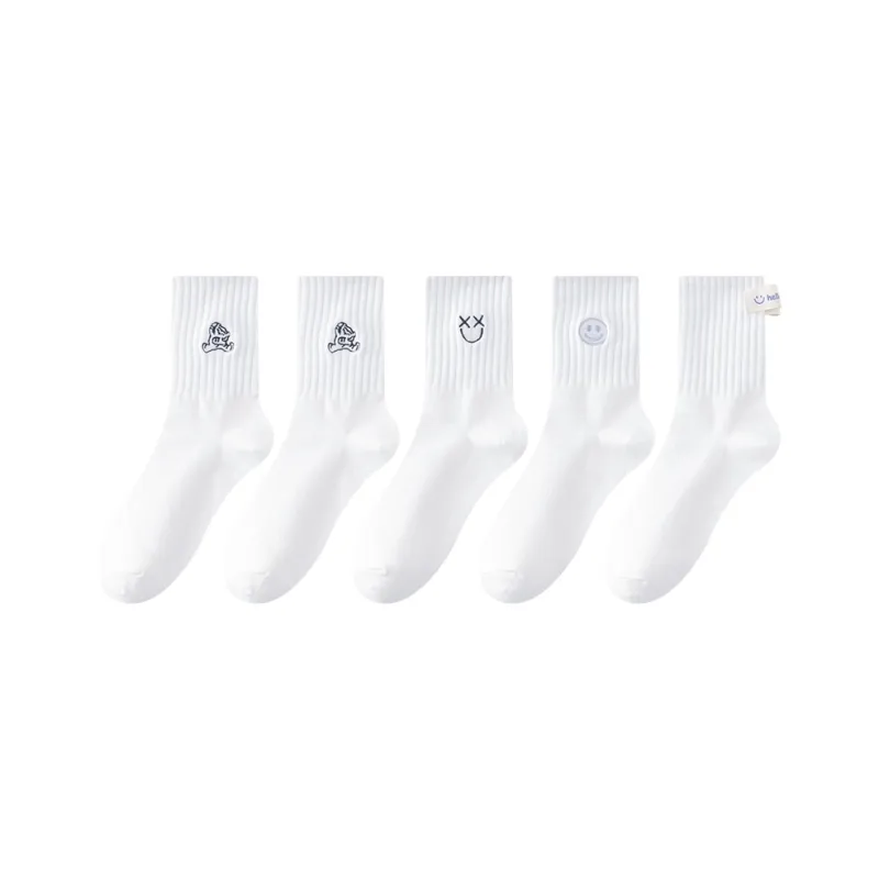 MIIOW Mid Calf Socks Unisex 5 Pack-36