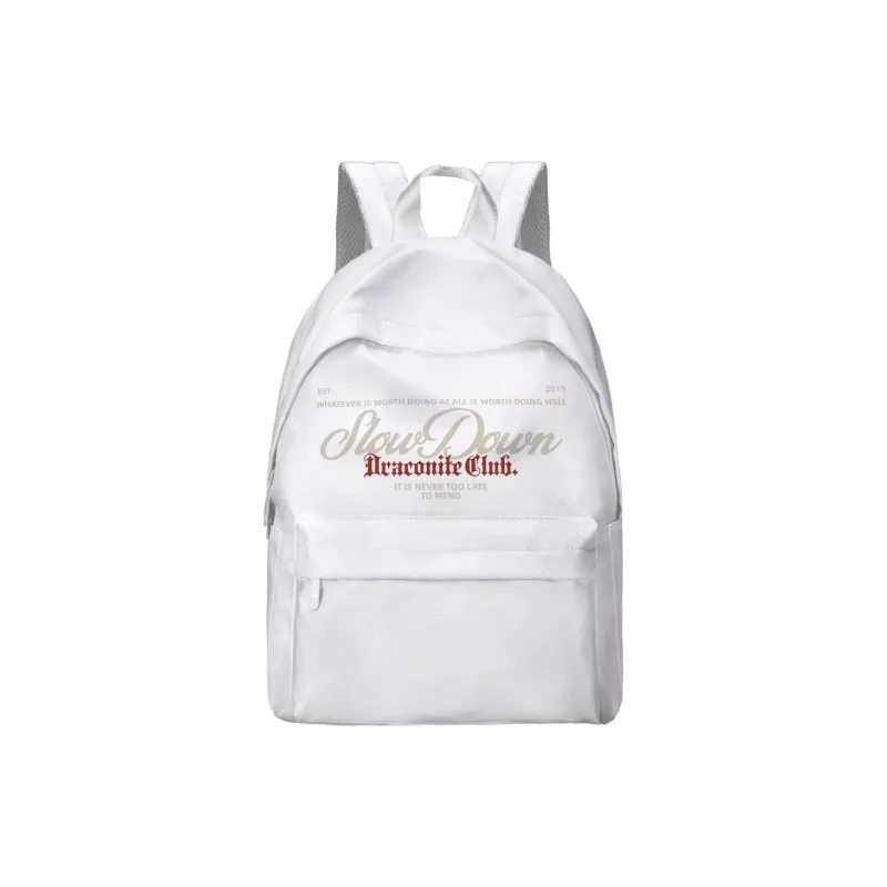 DRACONITE Polyester Backpack Laptop Bags Unisex White-18
