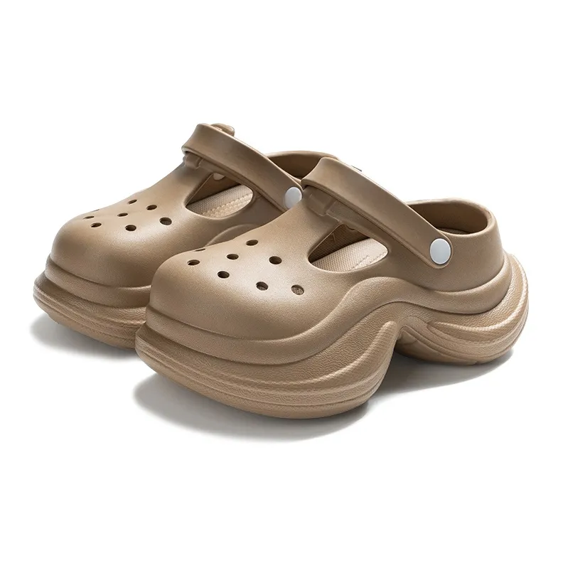 LATE TIME Summer Waterproof Fashion Versatile Anti Collision Closed Toe Slippers-13