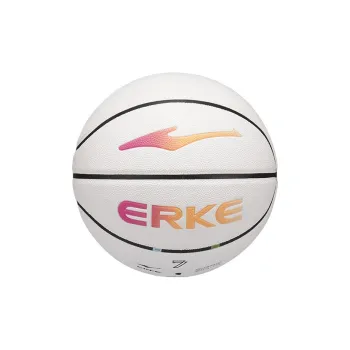 Erke PU Basketball White Size 6 And Size 7 Ball Training Unisex