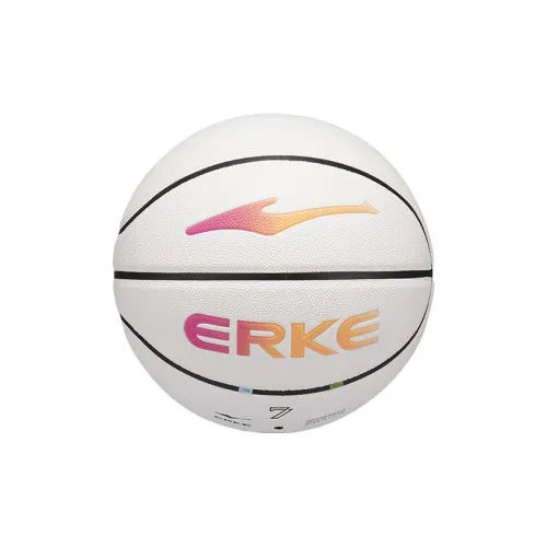 Erke PU Basketball White Size 6 And Size 7 Ball Training Unisex