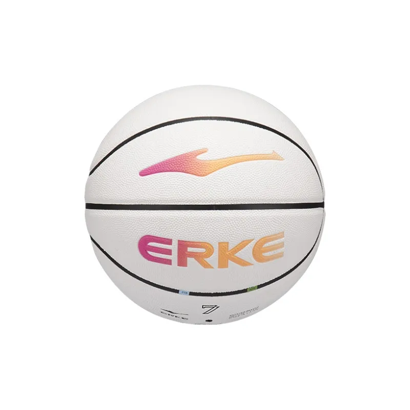 Erke PU Basketball White Size 6 And Size 7 Ball Training Unisex-0