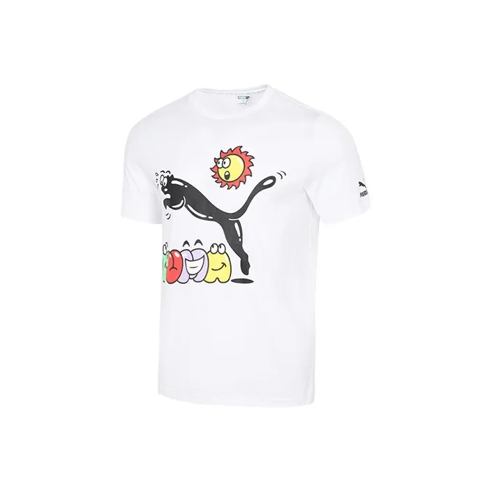 PUMA Summer Streetwear T Shirt Men's White-0