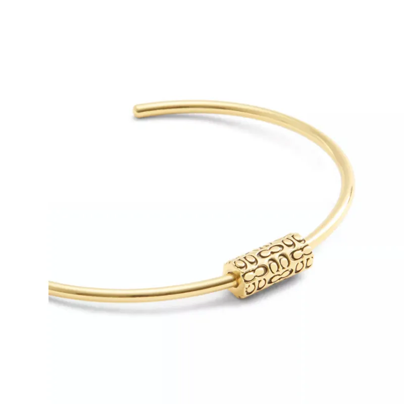 COACH Brass Plated Bangles Women's Gold-2