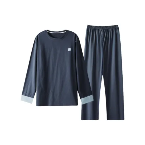 ZAO FU NIAO Pajama Set Men's Dark Blue