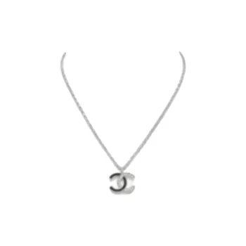 CHANEL Metal Necklaces Unisex Silver