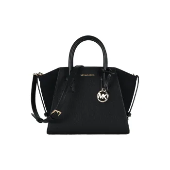 MICHAEL KORS Avril Cow Leather Handbag Shoulder Bag Crossbody Bag Small Size Women's Black