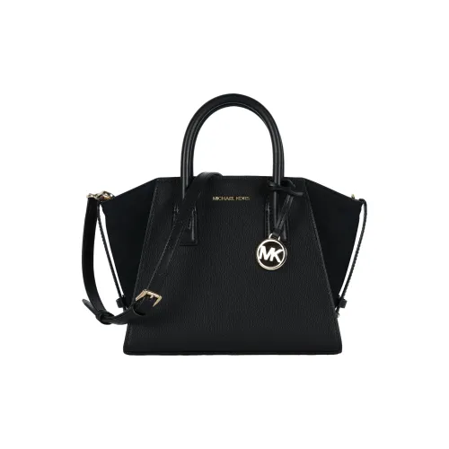 MICHAEL KORS Avril Cow Leather Handbag Shoulder Bag Crossbody Bag Small Size Women's Black
