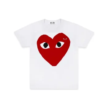 Comme Des Garcons Play Women's Red Heart Emblem T shirt