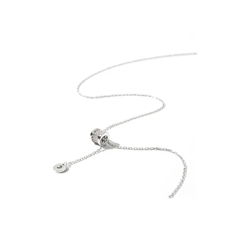 Roaelove S925 Silver Zircon Necklaces Women's-3