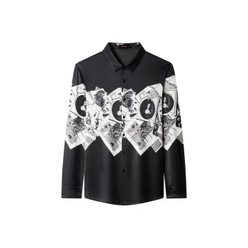 PIERRE CARDIN Shirt Men's Black White