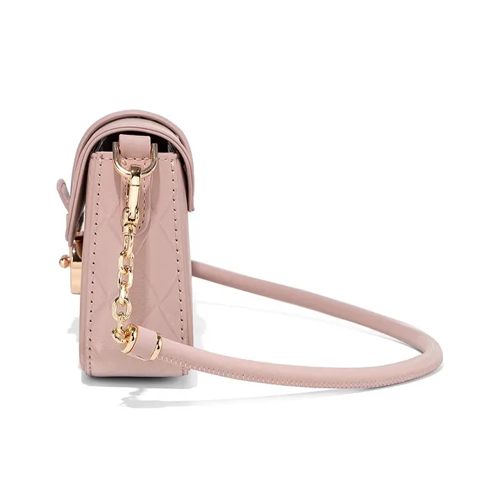 CLEVER& KETCH PU Shoulder Bag Women's Ecru/Pink-5