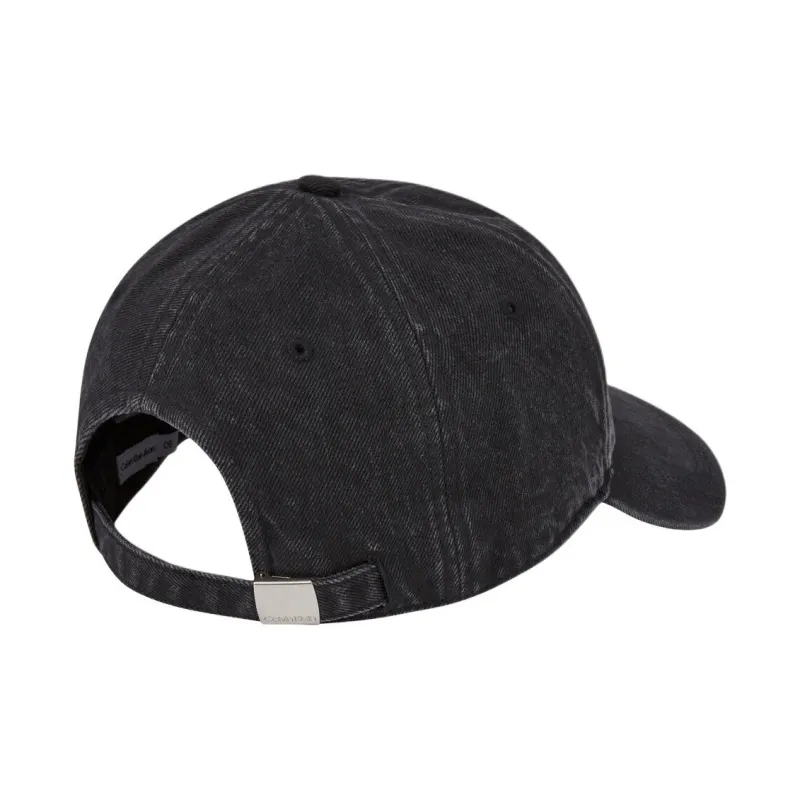 CALVIN KLEIN Cotton Denim Baseball Caps Men's Black-2