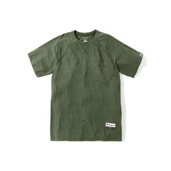 Champion Straight T-Shirt US Version Unisex Army Green