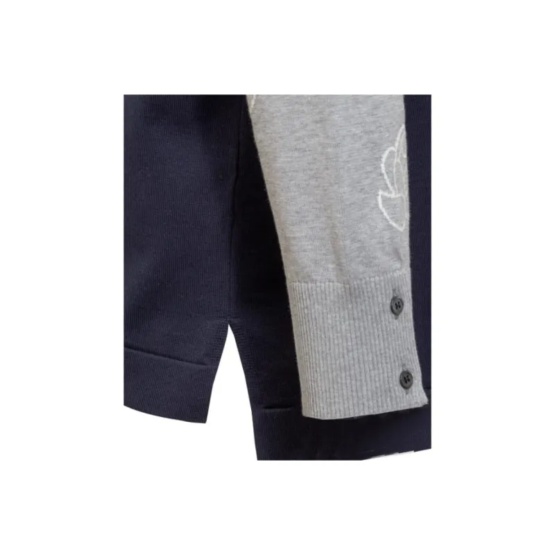 THOM BROWNE Panelled Button Up Cardigan-3