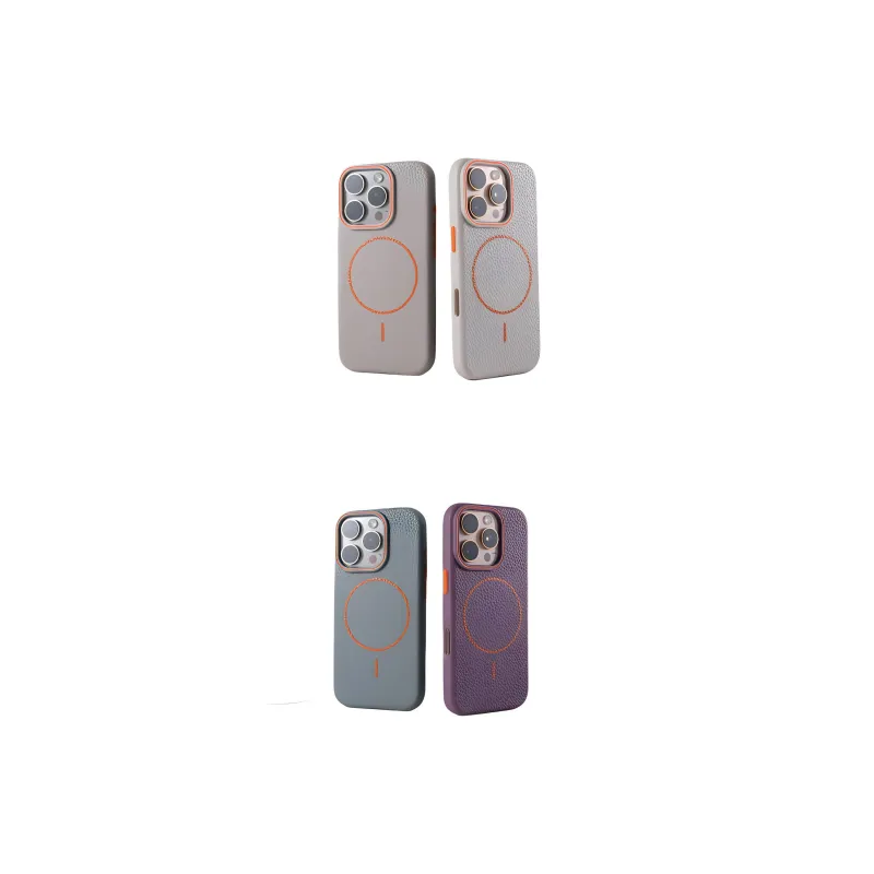 DEPA Litchi Grain Fine Loop Magnetic Phone Cases Compatible With Apple 11 16 Collection Minimalist-1
