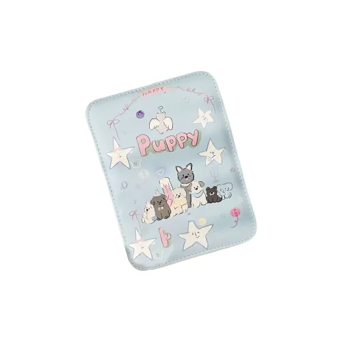 FANHUASENLIN Cute Puppy Leather Instagram Style Cartoon Desktop HD Portable Foldable Make Up Mirrors