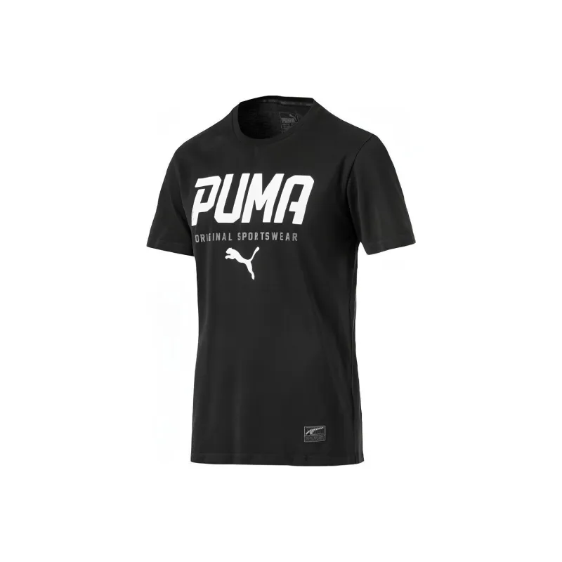 PUMA STYLE TEC T Shirt Men's Black-0