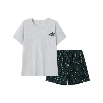 Shuya Pajama Set Women's Light Heather Gray