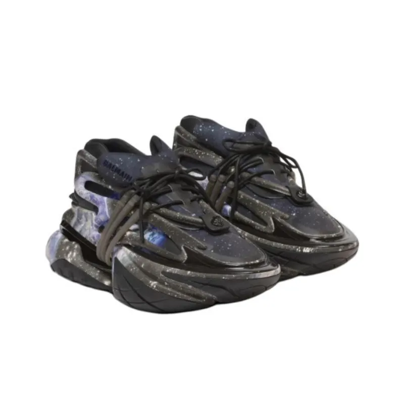 BALMAIN Unicorn Low Top Chunky Sneakers 7cm Men's Black-2