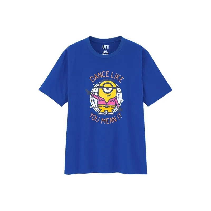 UNIQLO Straight T Shirt Unisex Sea Blue-0