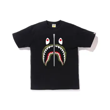 A BATHING APE Splinter Camo Shark Tee