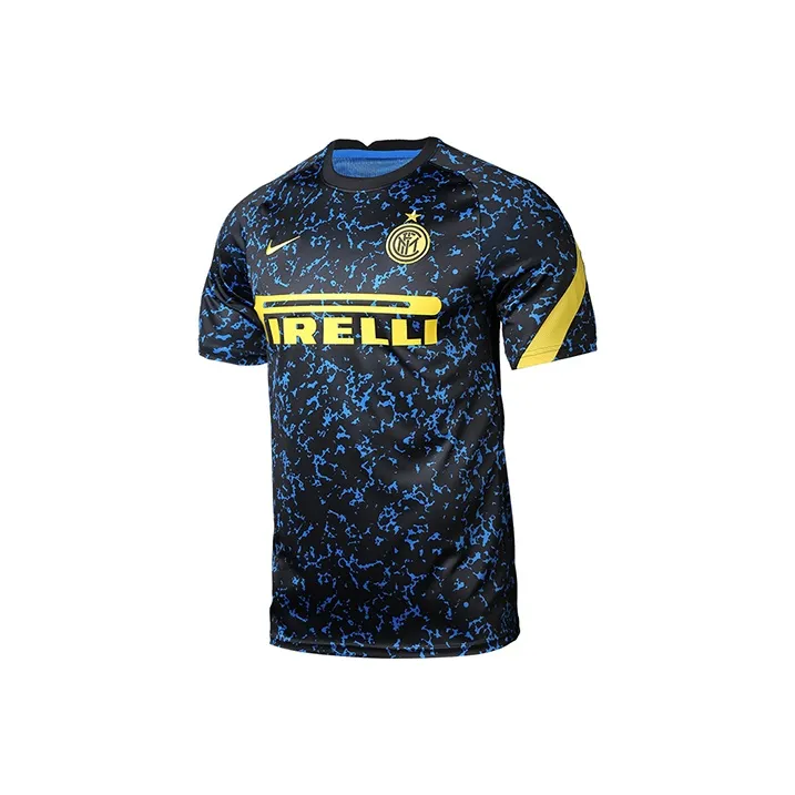 Nike T Shirts Men Blue Black-0
