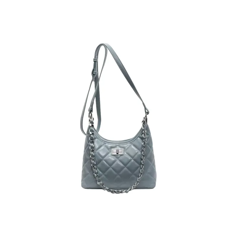 TTaG．baG PU Shoulder Bag Women's Blue/Pink-0