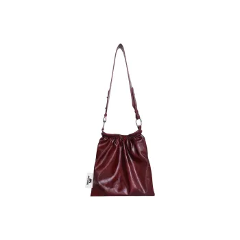Kikawa Card Synthetic Leather Shoulder Bag Medium Size Women's Maroon
