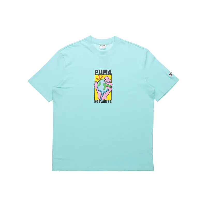PUMA Set-in Sleeve T-Shirt Men's Blue-0