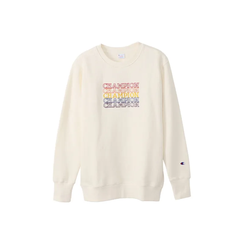 Champion Crew Neck Regular Sweatshirt Japan Version Men's White-0