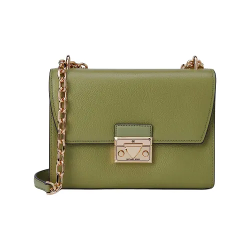 MICHAEL KORS Serena Cow Leather Shoulder Bag Medium Size Women's Fruit Green