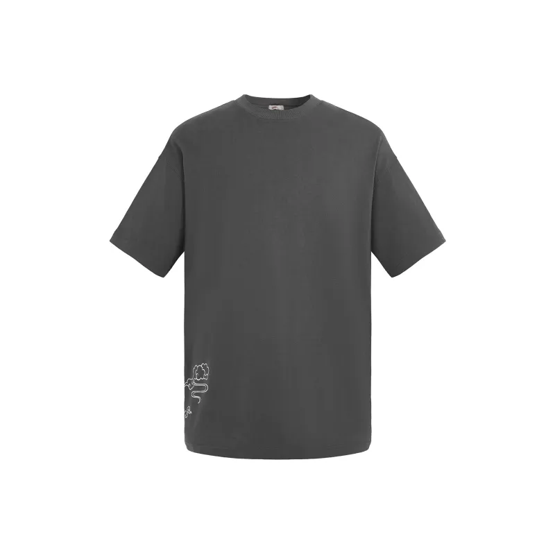 23R+ Straight Long Sleeved T Shirt Unisex Gray-0