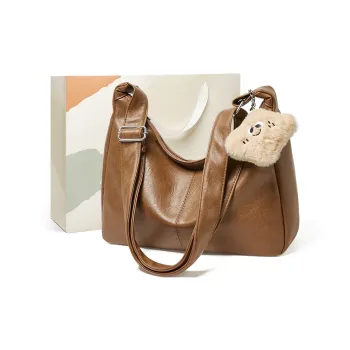 15 MINS Synthetic Leather Crossbody Bag Women's Coffee/Brown