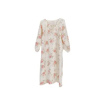 Yalu Nightgown Women's Custard Small Flower