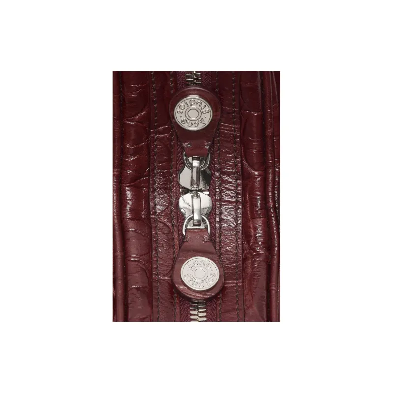 Acne Studios Calfskin Shoulder Bag, Crossbody Bag Women's Burgundy-5