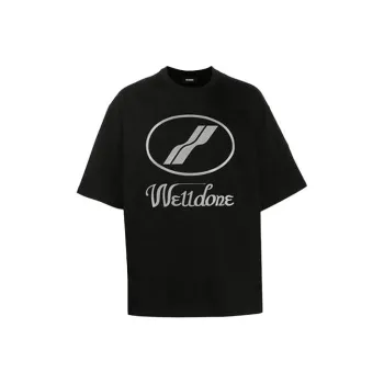 WE11DONE Logo Print Oversized T shirt